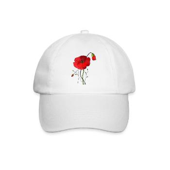Blumen - Baseballkappe - Weiß/Weiß - Vorne