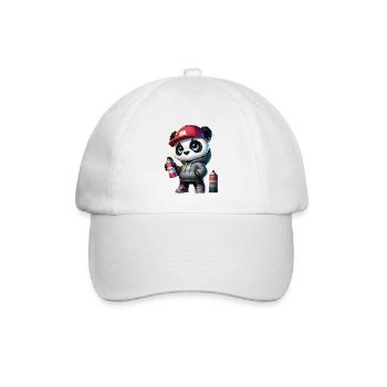 Panda Graffiti - Baseballkappe - Weiß/Weiß - Vorne