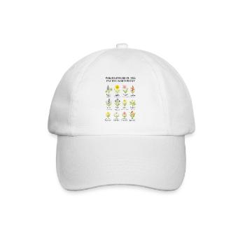 Fleurs sauvages du nord-ouest du Pacifique - Casquette classique - blanc/blanc - Devant