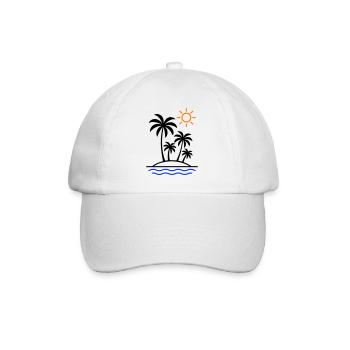 Palmiers d’été de l’île - Casquette classique - blanc/blanc - Devant