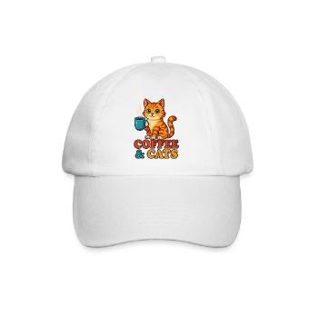Café et chats – Le début de journée parfait - Casquette classique - blanc/blanc - Devant