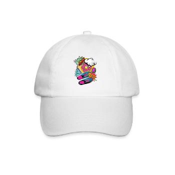YEESS! - Colorful pop art & comic book explosion - Casquette classique - blanc/blanc - Devant
