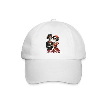 Christmas romance of bones. - Baseball Cap - white/white - Front