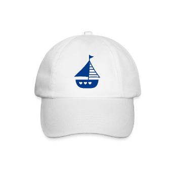 Conception ludique du bateau en forme de cœur - Casquette classique - blanc/blanc - Devant