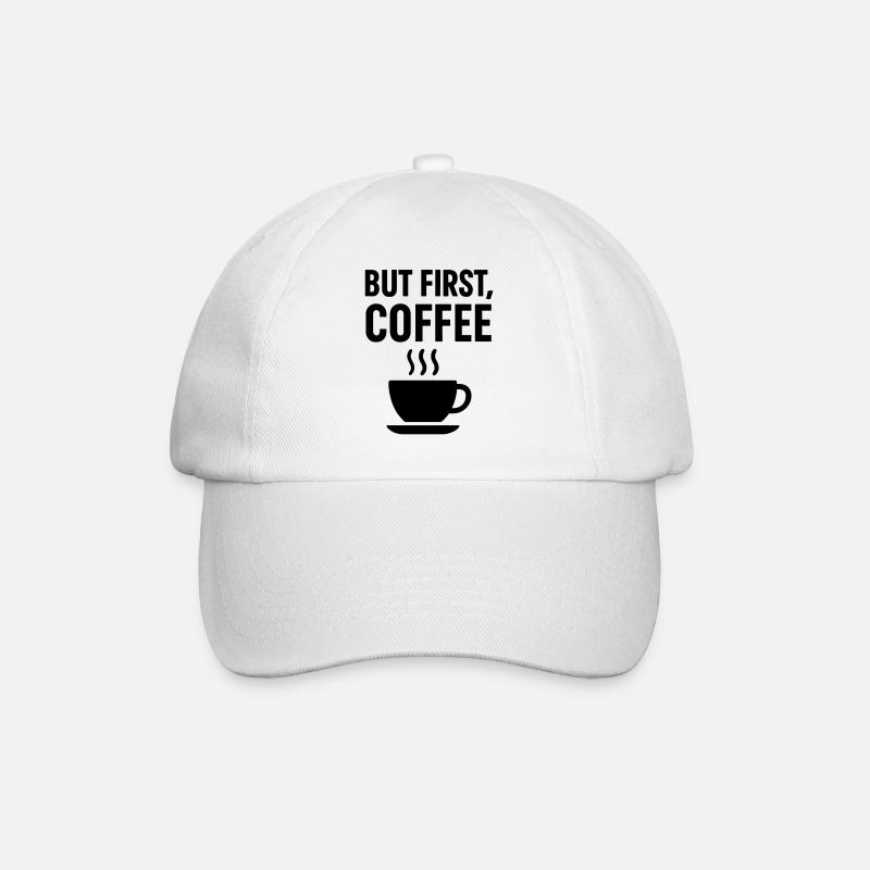 Kaffee But First Coffee - Casquette classique - blanc/blanc