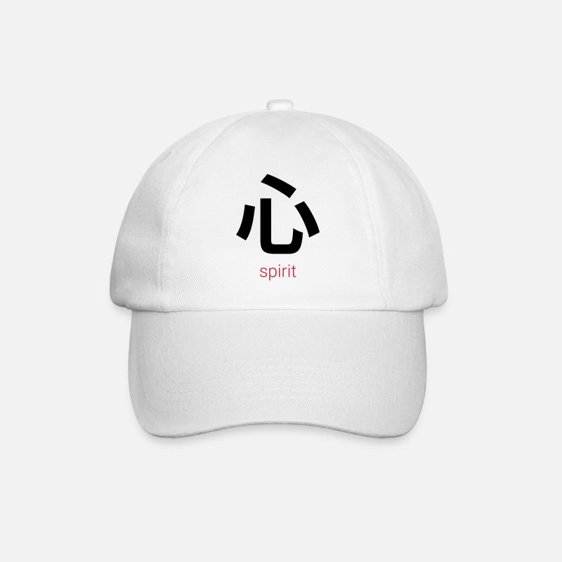 心 – Kokoro, das japanische Herz - Baseballkappe - Weiß/Weiß