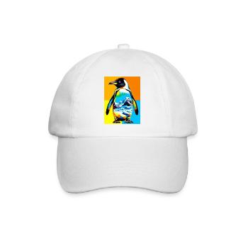 penguin - Baseball Cap - white/white - Front