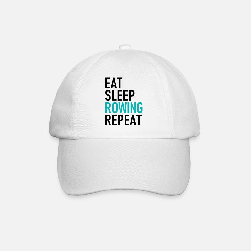 Eat Sleep Rowing Repeat - Rudern - Ruderer - Ruder - Baseball Cap - white/white