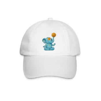 Yoga éléphant avec Handpan Sun - Casquette classique - blanc/blanc - Devant