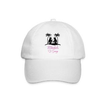 Lettrage de gang de filles avec des cœurs - Casquette classique - blanc/blanc - Devant