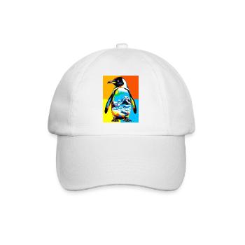 penguin - Baseball Cap - white/white - Front