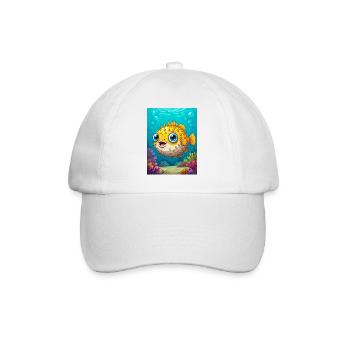 Poisson-globe – poisson venimeux dans les récifs coralliens tropicaux - Casquette classique - blanc/blanc - Devant