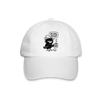 Corbeau mignon avec tasse et bulle de dialogue - Casquette classique - blanc/blanc - Devant