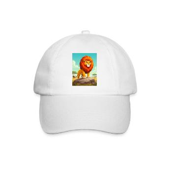 Le lion, prédateur mortel de la savane africaine - Casquette classique - blanc/blanc - Devant