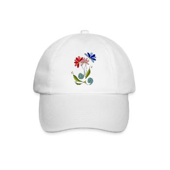 Fleur - Casquette classique - blanc/blanc - Devant