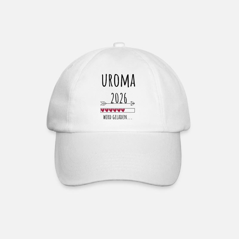 Werdende Uroma 2026 Geschenk Schwangerschaft - Baseballkappe - Weiß/Weiß