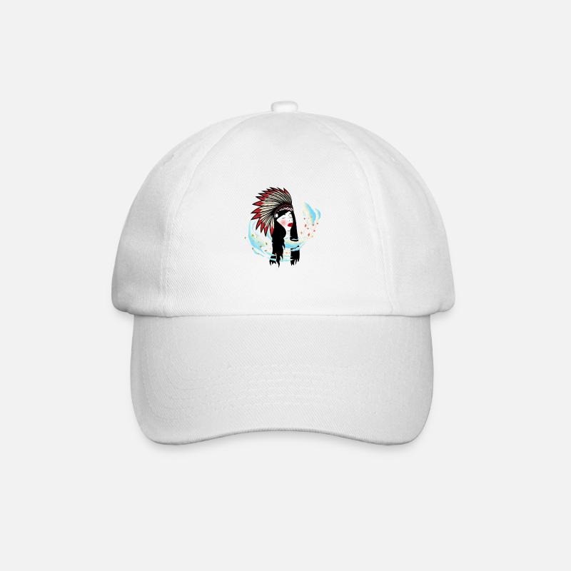 Wilde Blätter Wind Prinzessin - Baseballkappe - Weiß/Weiß
