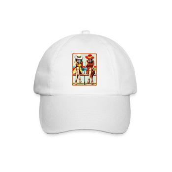 Pop Art Deux Chic Petites amies Dames Chapeaux Café - Casquette classique - blanc/blanc - Devant