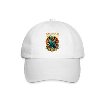 Dragon Fantasy Magic Mysticism Mythology Creature - Baseball Cap - white/white - Front