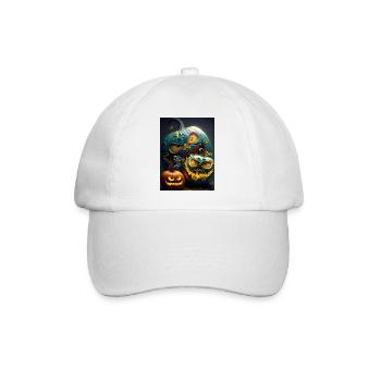 Citrouilles d’Halloween lumineuses - Casquette classique - blanc/blanc - Devant