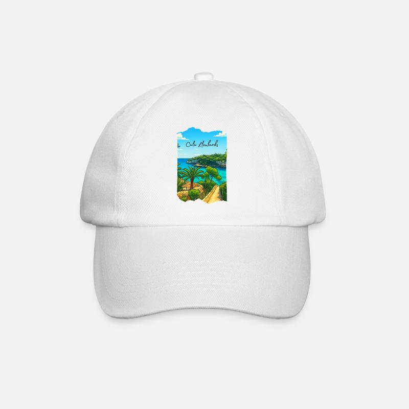 Cala Lombards - Majorca - Baseball Cap - white/white