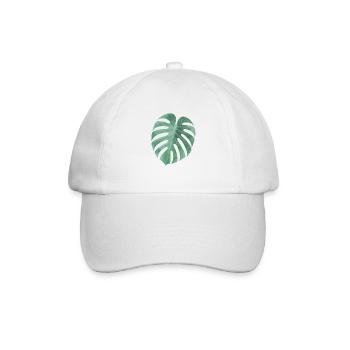 T-shirt Monstera Leaves – Style Jungle Urbaine - Casquette classique - blanc/blanc - Devant