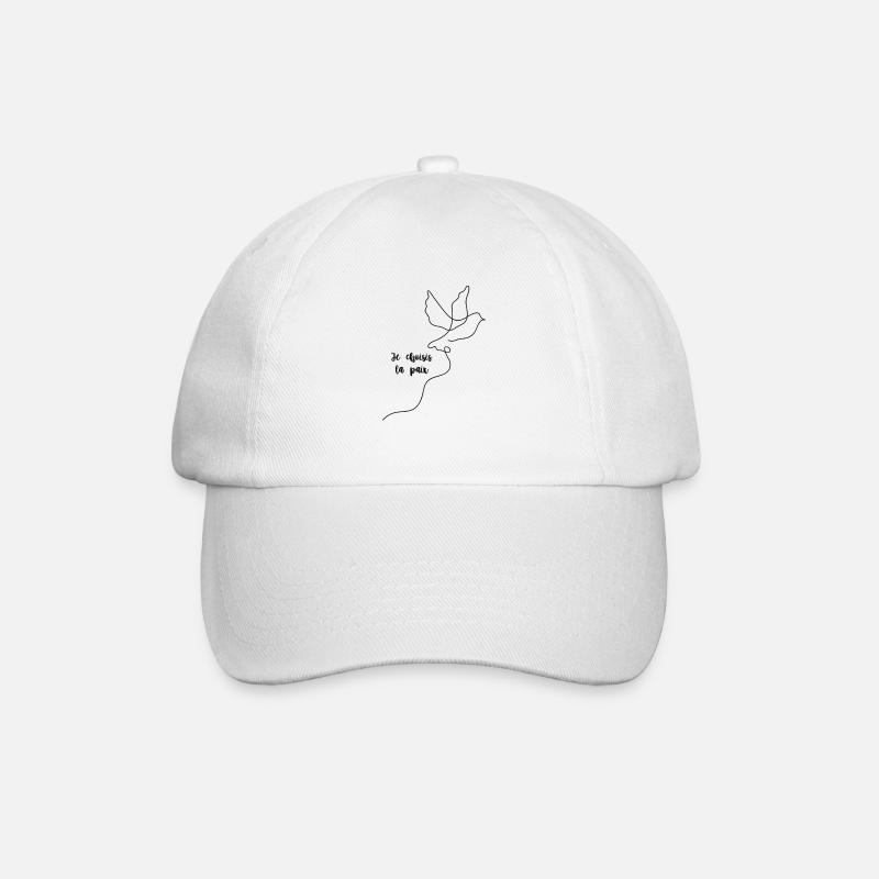 I choose peace - Baseball Cap - white/white