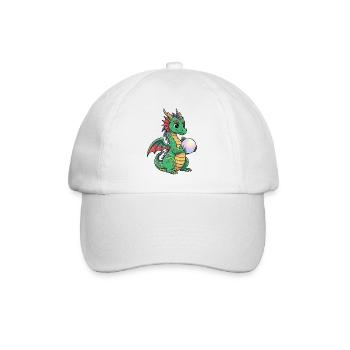 Petit dragon avec boule - Casquette classique - blanc/blanc - Devant