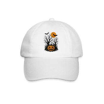 Halloween Pumpkin Spooky - Baseball Cap - white/white - Front