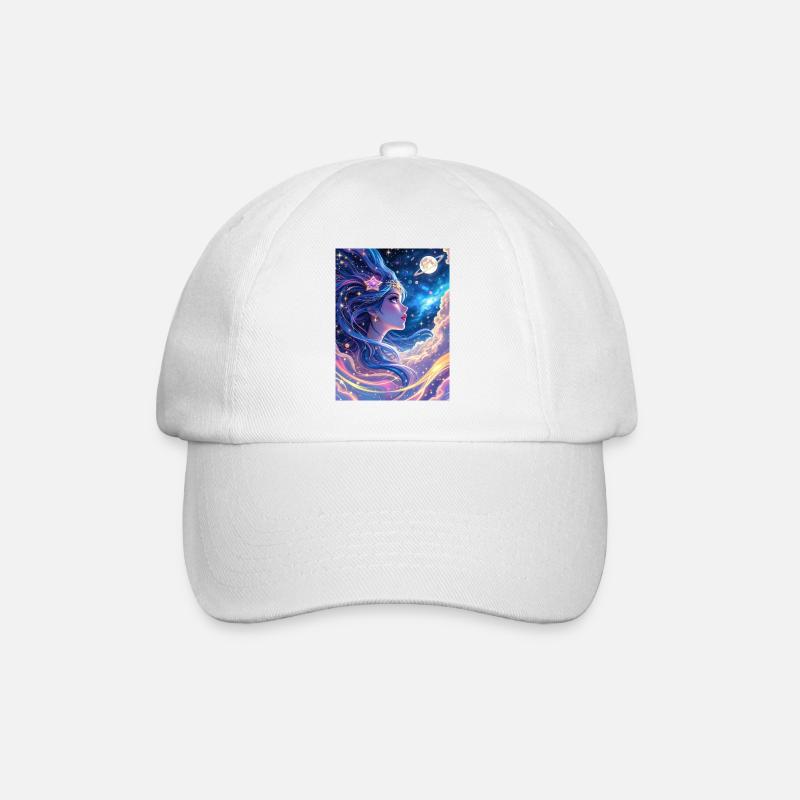 Fille dans la galaxie - Casquette classique - blanc/blanc