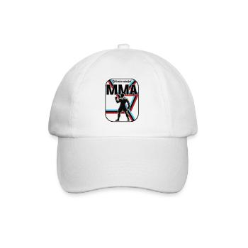 MMA Design – Warrior Mindset - Baseballkappe - Weiß/Weiß - Vorne