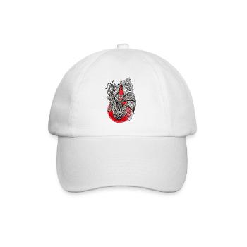 Plante de la ligne des orbes rouges - Casquette classique - blanc/blanc - Devant