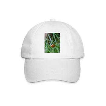Close-up: Ladybug on grass - Baseball Cap - white/white - Front