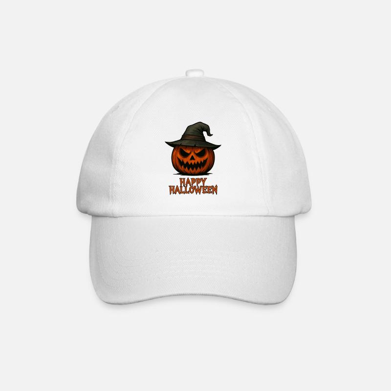 Happy Halloween - Baseballkappe - Weiß/Weiß
