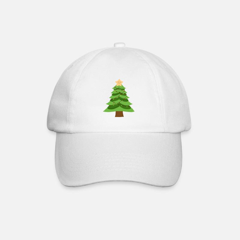 Kleiner Weihnachtsbaum - Baseballkappe - Weiß/Weiß