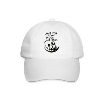 Ich liebe dich bis zum Mond und zurück - Baseballkappe - Weiß/Weiß - Vorne
