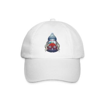 Fille d’hiver avec flocon de neige - Casquette classique - blanc/blanc - Devant