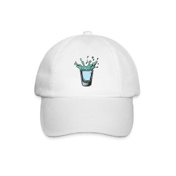 Spritzglas Splash in Teal Neon - Baseballkappe - Weiß/Weiß - Vorne