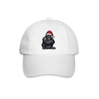 Gorilla Christmas - Baseball Cap - white/white - Front