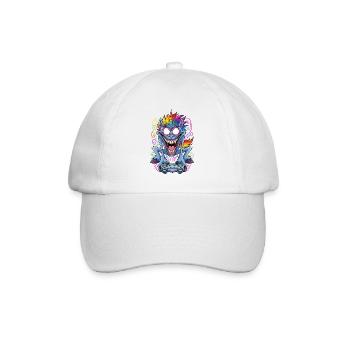 Crazy Gaming Unicorn with Controller Gamer - Baseball Cap - white/white - Front