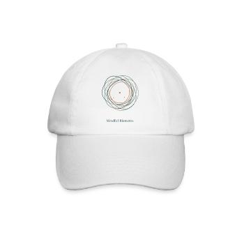 Achtsame Momente | Flow & Ruhe Design - Baseballkappe - Weiß/Weiß - Vorne