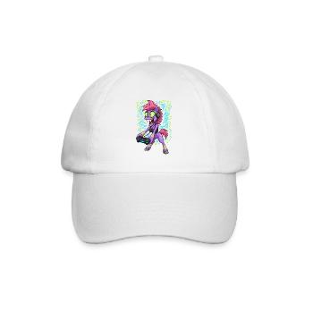 Poney de jeu néon avec casque - Casquette classique - blanc/blanc - Devant