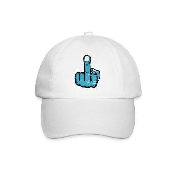 Doigt du milieu Doigt puant Baise Tu Design - Casquette classique - blanc/blanc - Devant