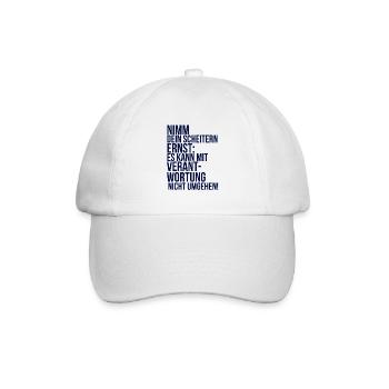 about going wild: Take your failure seriously - Baseball Cap - white/white - Front