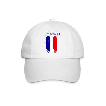 Fier Français tri-bleu blanc rouge - Casquette classique - blanc/blanc - Devant