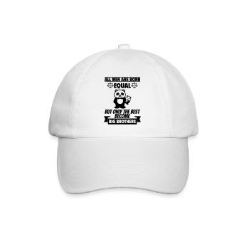 All men are born equal, big brother - Baseball Cap - white/white - Front