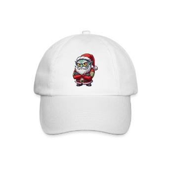Mürrischer Kobold-Weihnachtsmann - Baseballkappe - Weiß/Weiß - Vorne