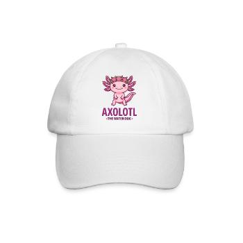 AXOLOTL DER WASSERHUND Niedliche rosa Blumenkrone - Baseballkappe - Weiß/Weiß - Vorne