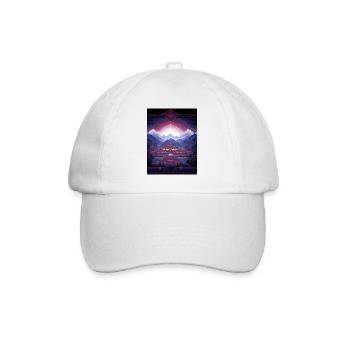 Psy Art - Pagoda in Mountain Landscape - Baseball Cap - white/white - Front