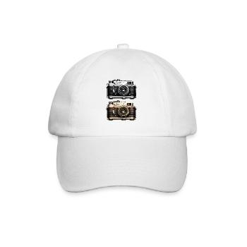 Twin Vintage Camera Duo - Baseball Cap - white/white - Front